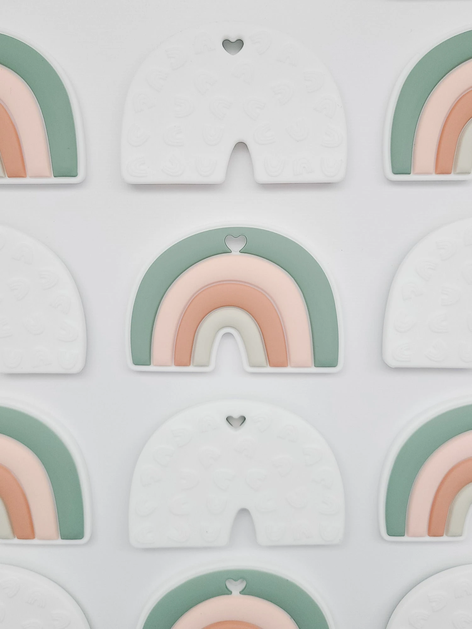 Rainbow teether for teething baby