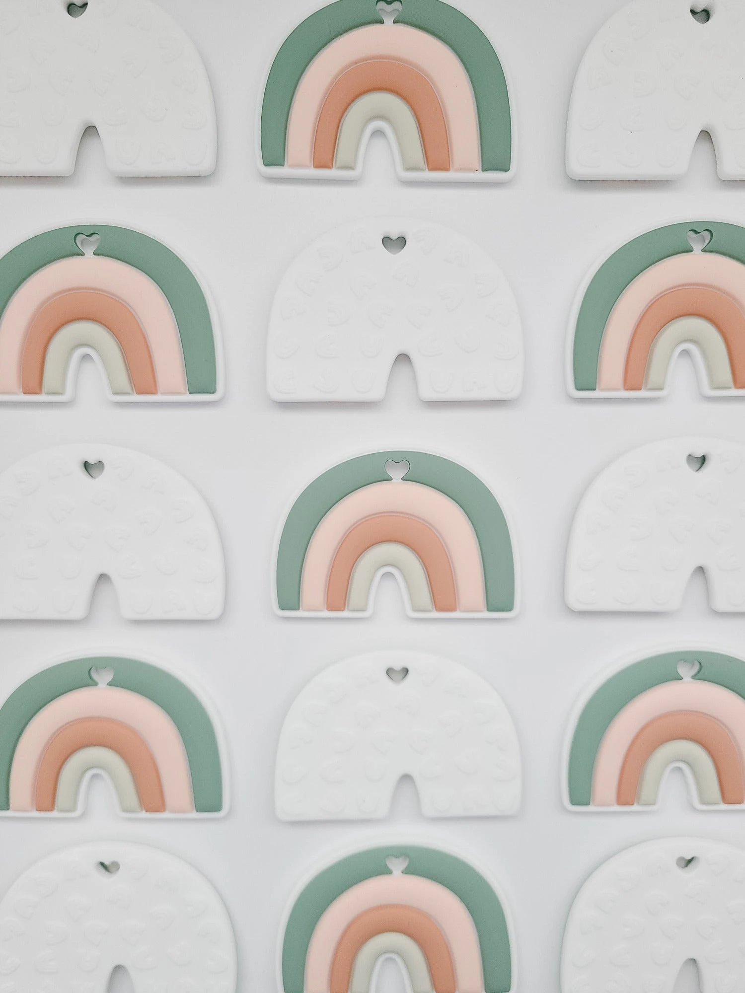 Minimalist neutral  toddler teething rainbow