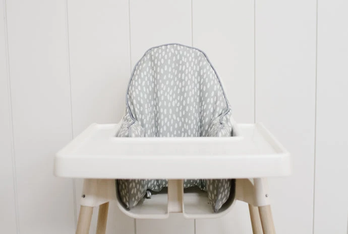 ikea highchair accessories. Cushion cover, placemat and leg wraps with footrest for complete makeover