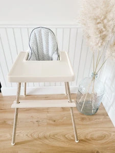 ikea highchair accessories. Cushion cover, placemat and leg wraps with footrest for complete makeover
