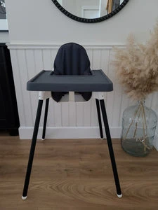 FULL COVER Ikea Highchair Placemat | Dark Grey
